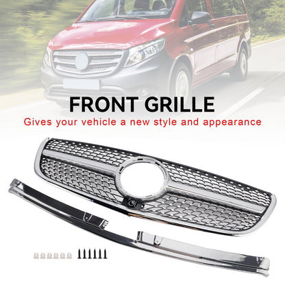 Mercedes Benz Vito 2015 2016 2017 2018 2019 W447 Griglia di diamante Paraurti anteriori Griglia cromata