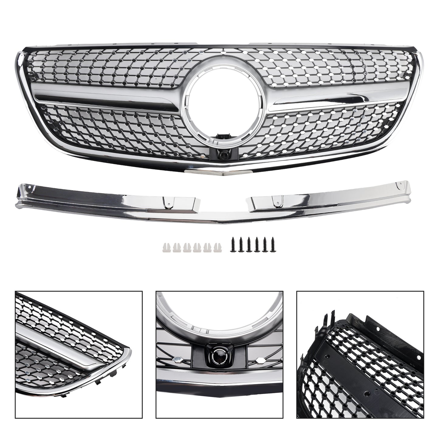 Mercedes Benz Vito 2015 2016 2017 2018 2019 W447 Griglia di diamante Paraurti anteriori Griglia cromata