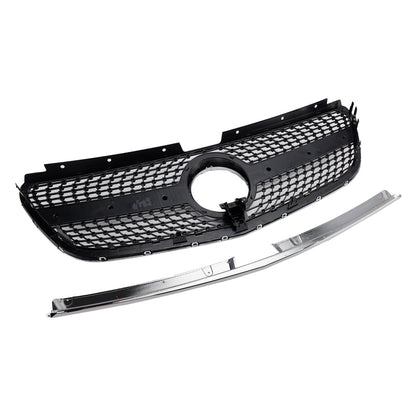 Mercedes Benz Vito 2015 2016 2017 2018 2019 W447 Griglia di diamante Paraurti anteriori Griglia cromata