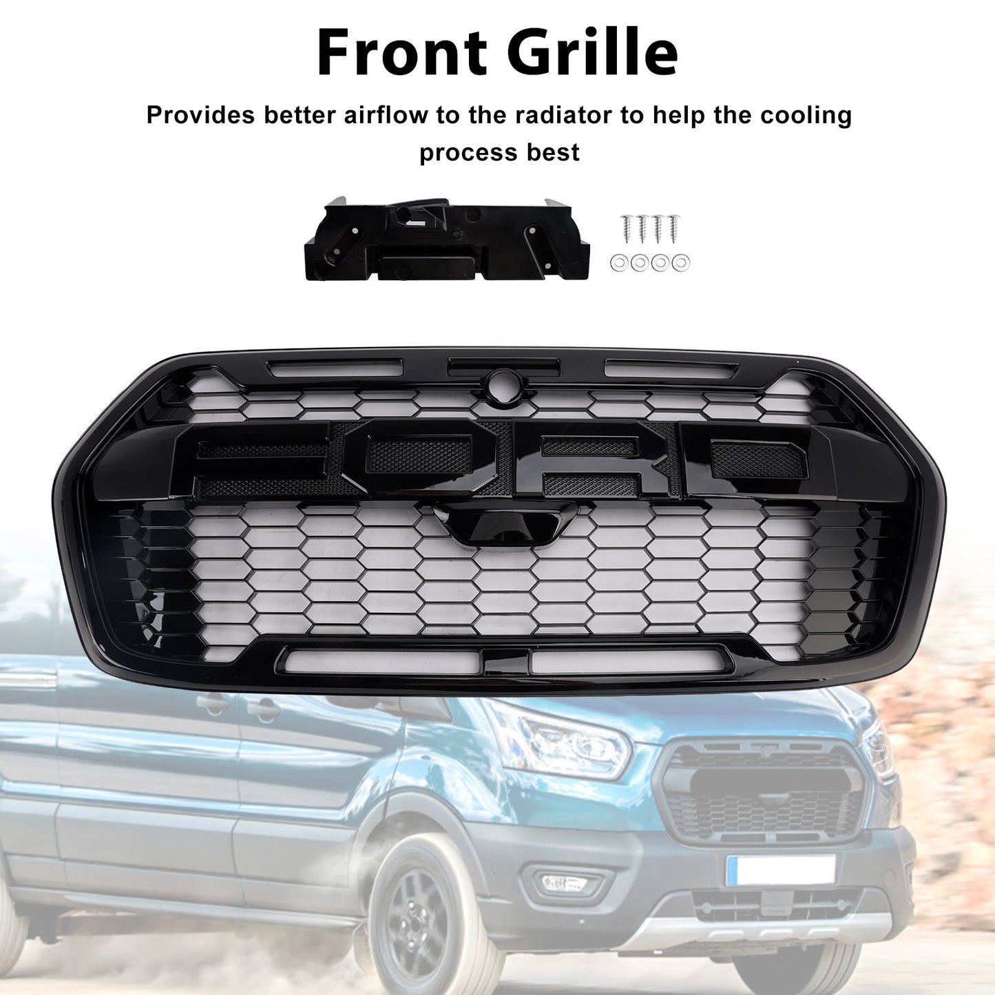 Griglia paraurti anteriore Ford Transit MK8 Trail Raptor Style dal 2019 in poi 2467809
