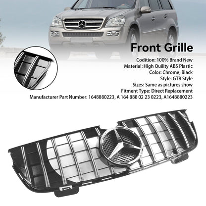 Griglia per paraurti anteriore GT adatta per Mercedes Benz Classe GL X164 2007-2009 cromata
