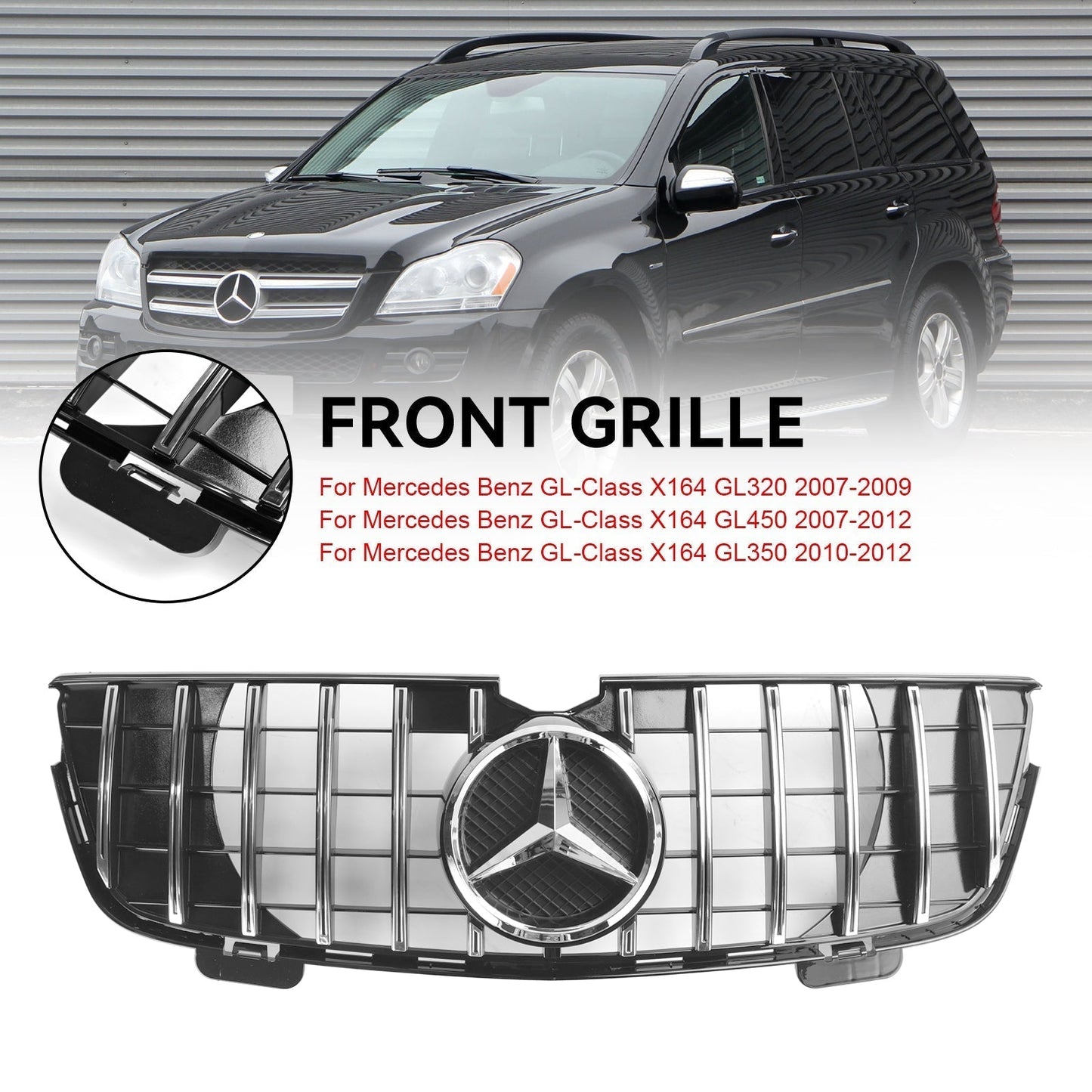 Griglia della griglia del paraurti anteriore Mercedes Benz Classe GL X164 GL350 GT 2010-2012