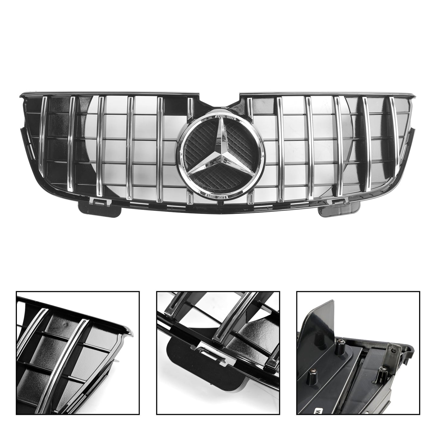 Griglia per paraurti anteriore GT adatta per Mercedes Benz Classe GL X164 2007-2009 cromata