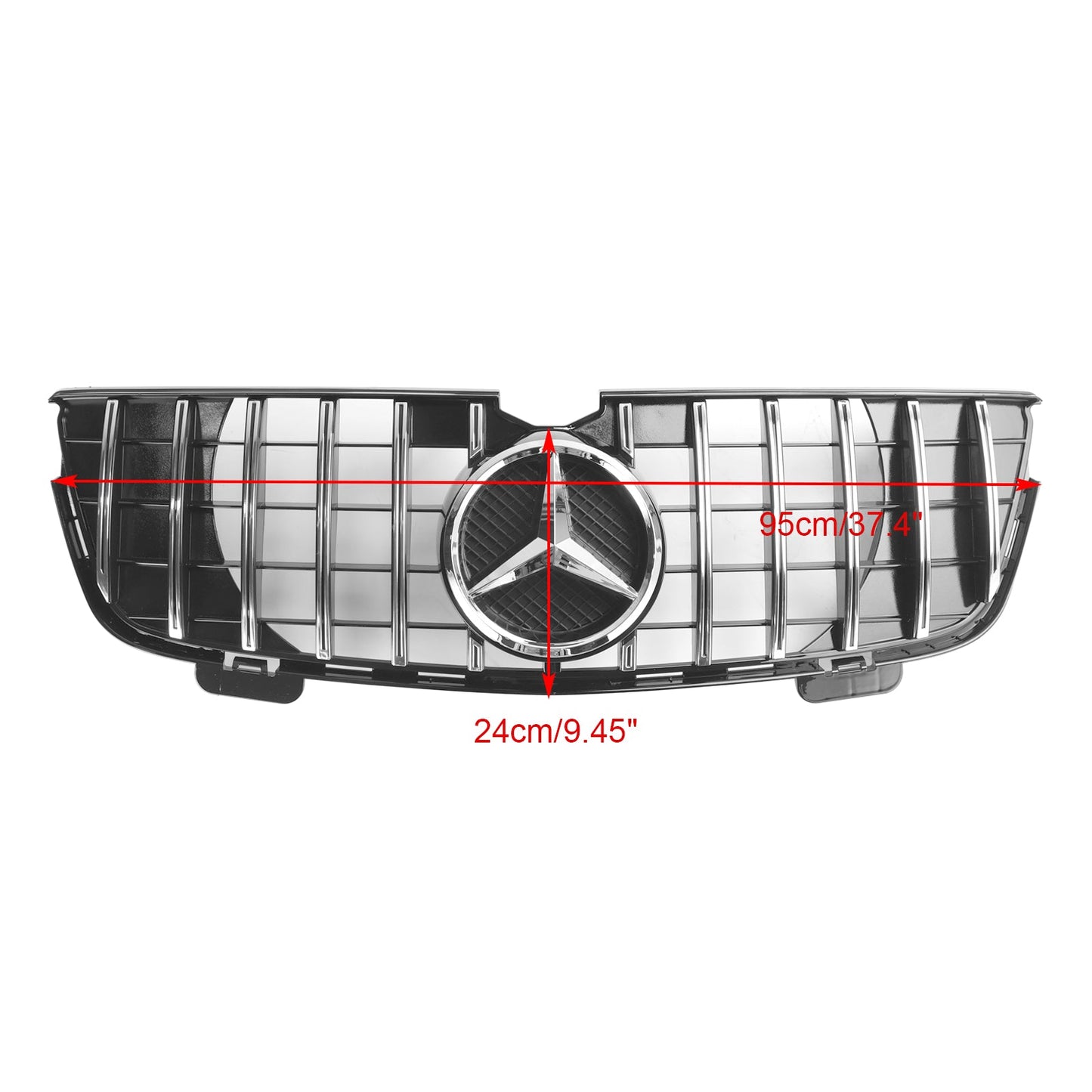 Griglia per paraurti anteriore GT adatta per Mercedes Benz Classe GL X164 2007-2009 cromata