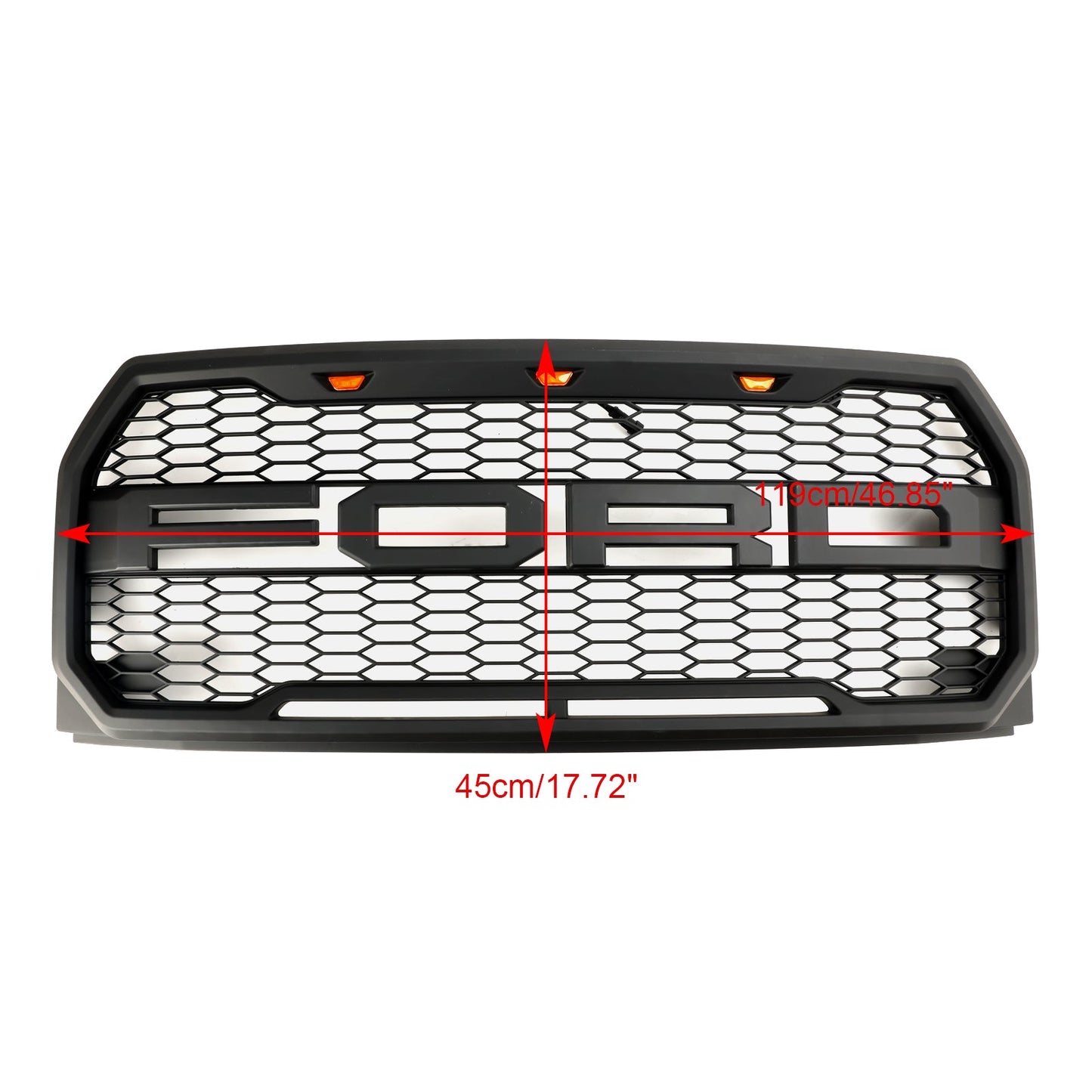 Griglia paraurti anteriore di ricambio per Ford F150 Raptor Style 2015-2017 con LED