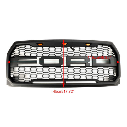 Griglia paraurti anteriore di ricambio per Ford F150 Raptor Style 2015-2017 con LED