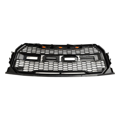 Griglia paraurti anteriore di ricambio per Ford F150 Raptor Style 2015-2017 con LED