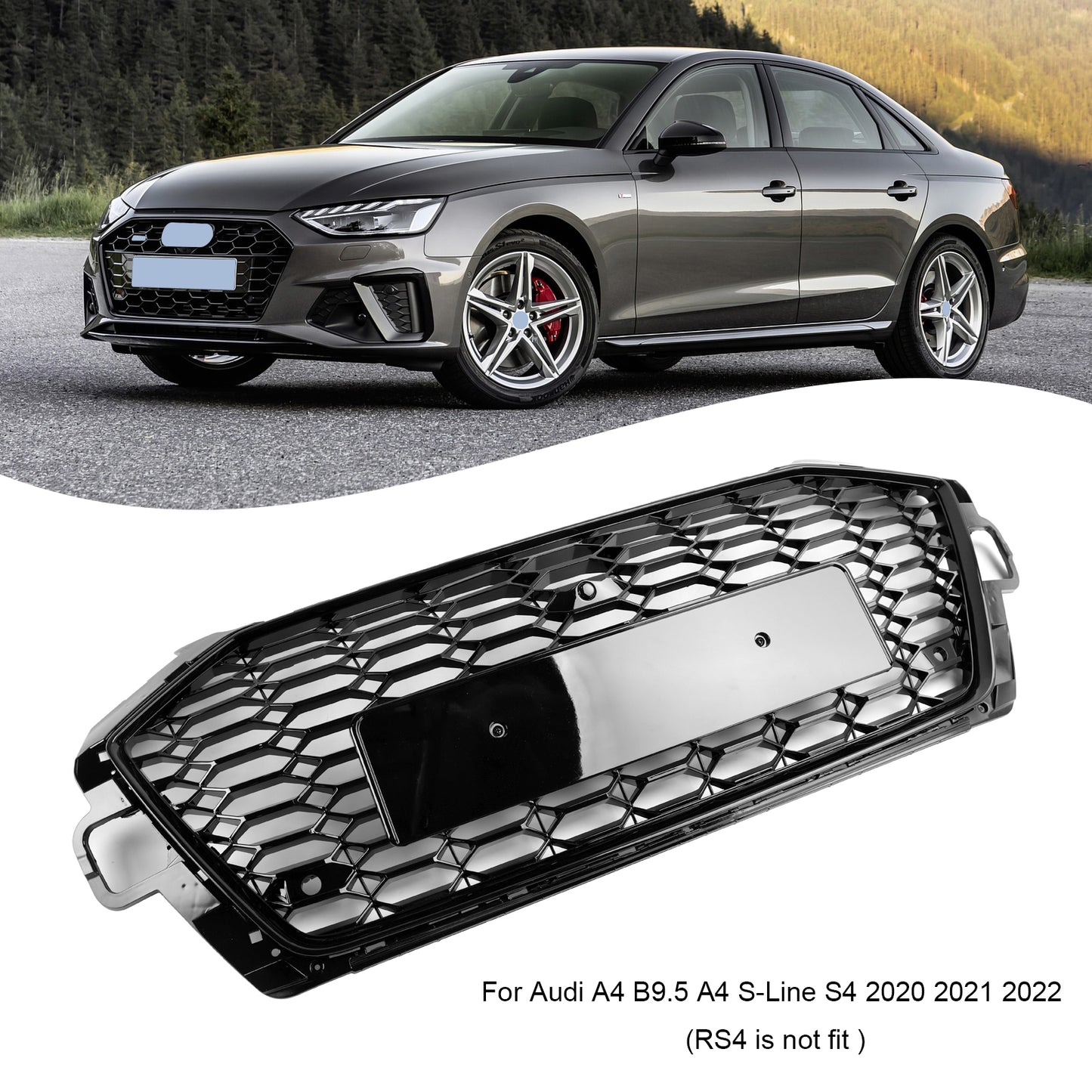 2020-2022 Audi A4 B9.5 A4 S-Line S4 RS4 Stile Griglia paraurti anteriore Griglia 8W0853651D