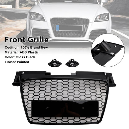 Per 2006-2014 Audi TT TTS RS Griglia anteriore a nido nera lucida