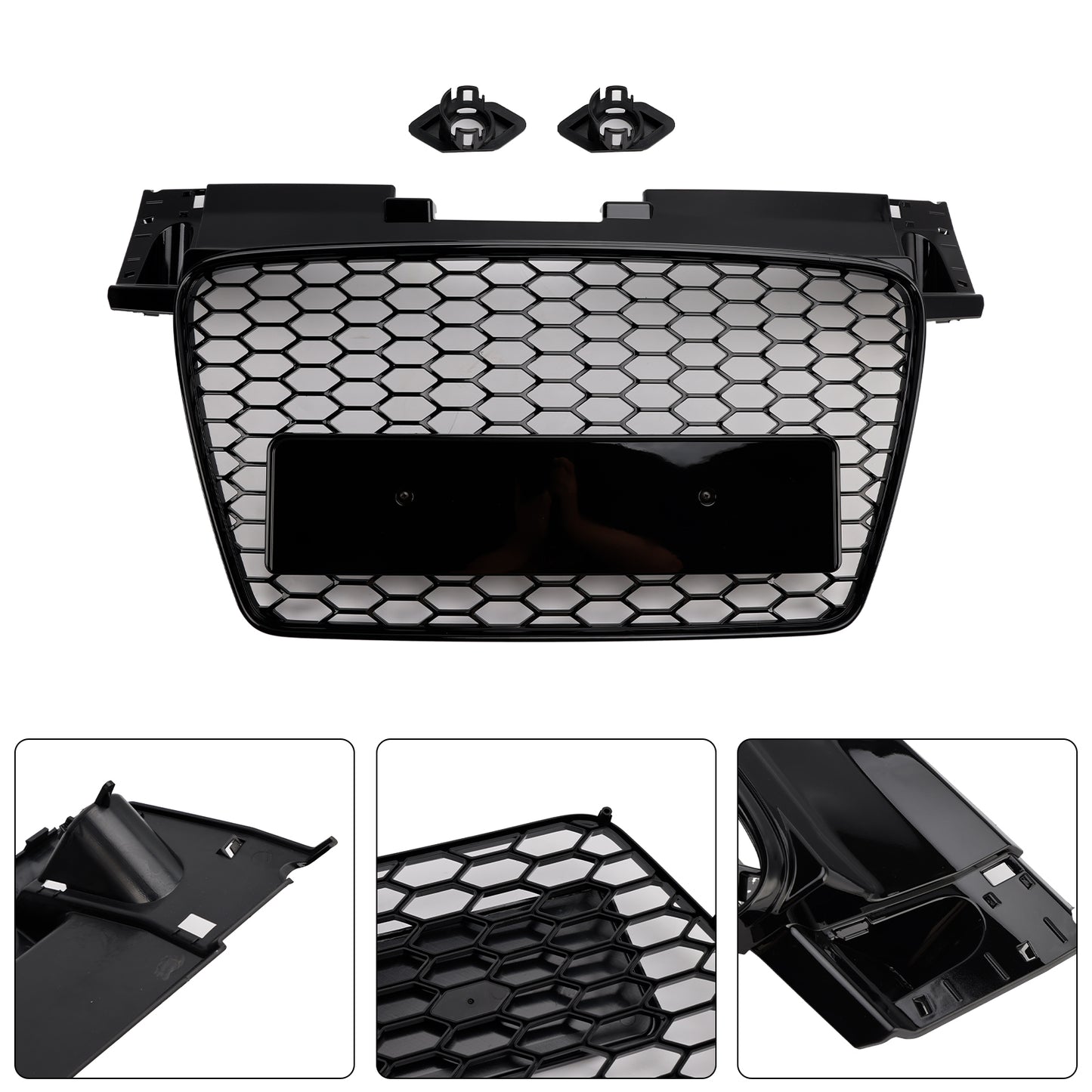 Griglia anteriore a nido d'ape Audi TT TTS RS Style 2006-2014, nero lucido