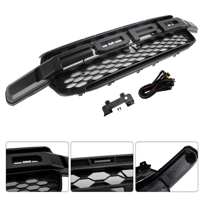 Per Ford Ranger Next Gen T9 2023-2024 Griglia paraurti anteriore nera con luce LED