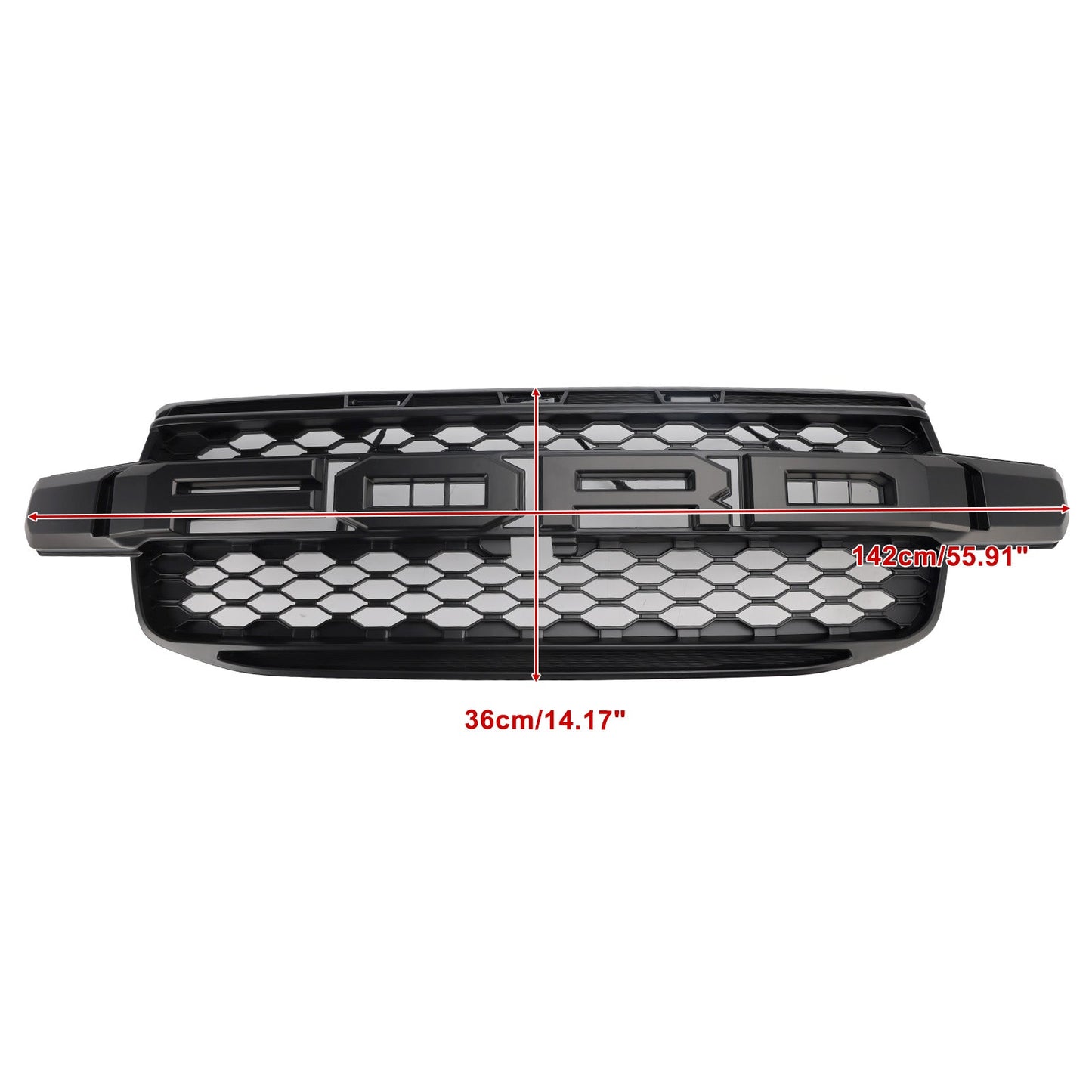 Per Ford Ranger Next Gen T9 2023-2024 Griglia paraurti anteriore nera con luce LED