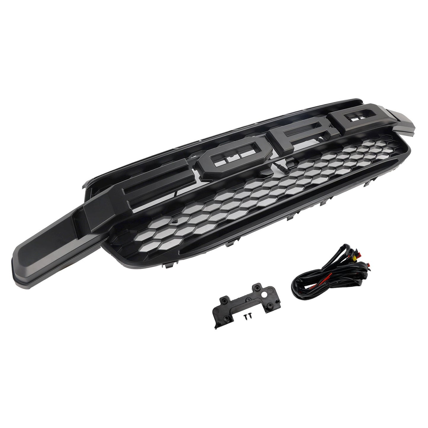 Per Ford Ranger Next Gen T9 2023-2024 Griglia paraurti anteriore nera con luce LED