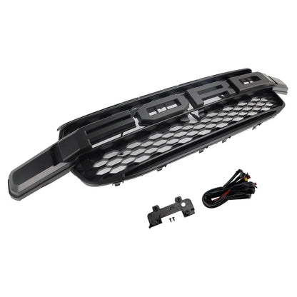 Per Ford Ranger Next Gen T9 2023-2024 Griglia paraurti anteriore nera con luce LED