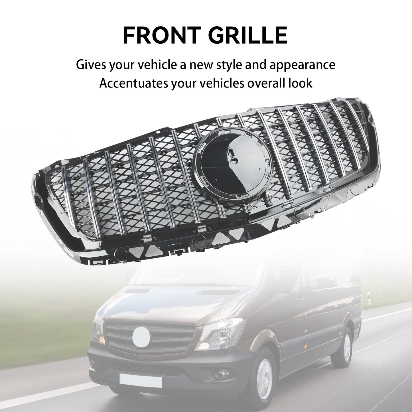 Griglia paraurti anteriore Mercedes Benz Sprinter W906 2014-2018, cromata