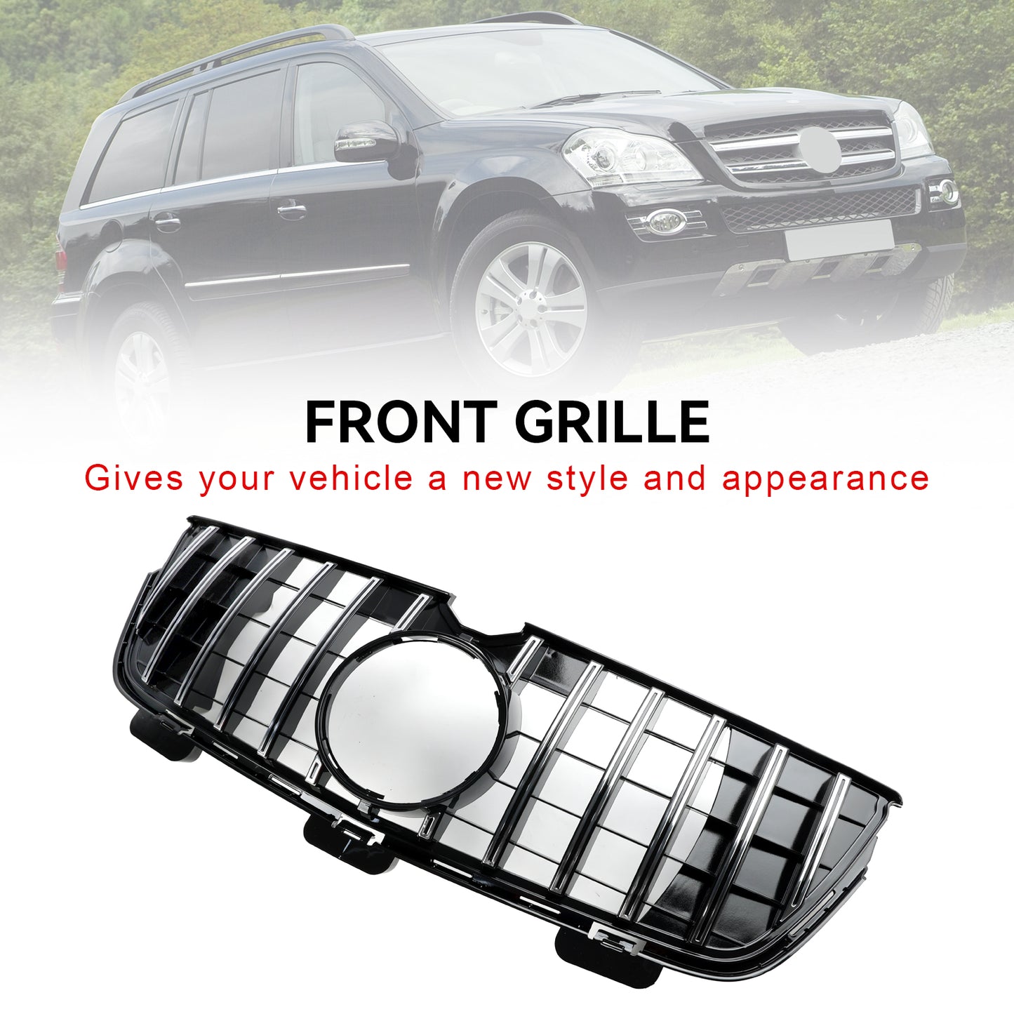 Griglia paraurti anteriore Mercedes-Benz GL X164 GL450 GL500 2010-2012, cromata