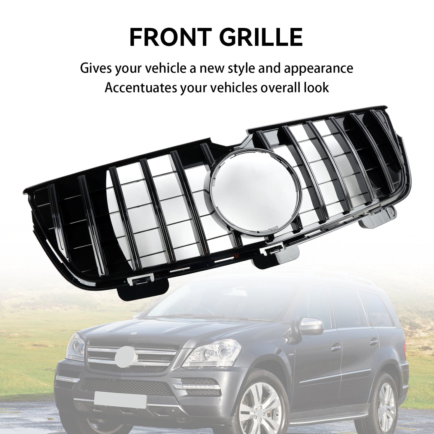 Griglia paraurti anteriore Mercedes-Benz GL X164 GL450 GL500 2010-2012, cromata