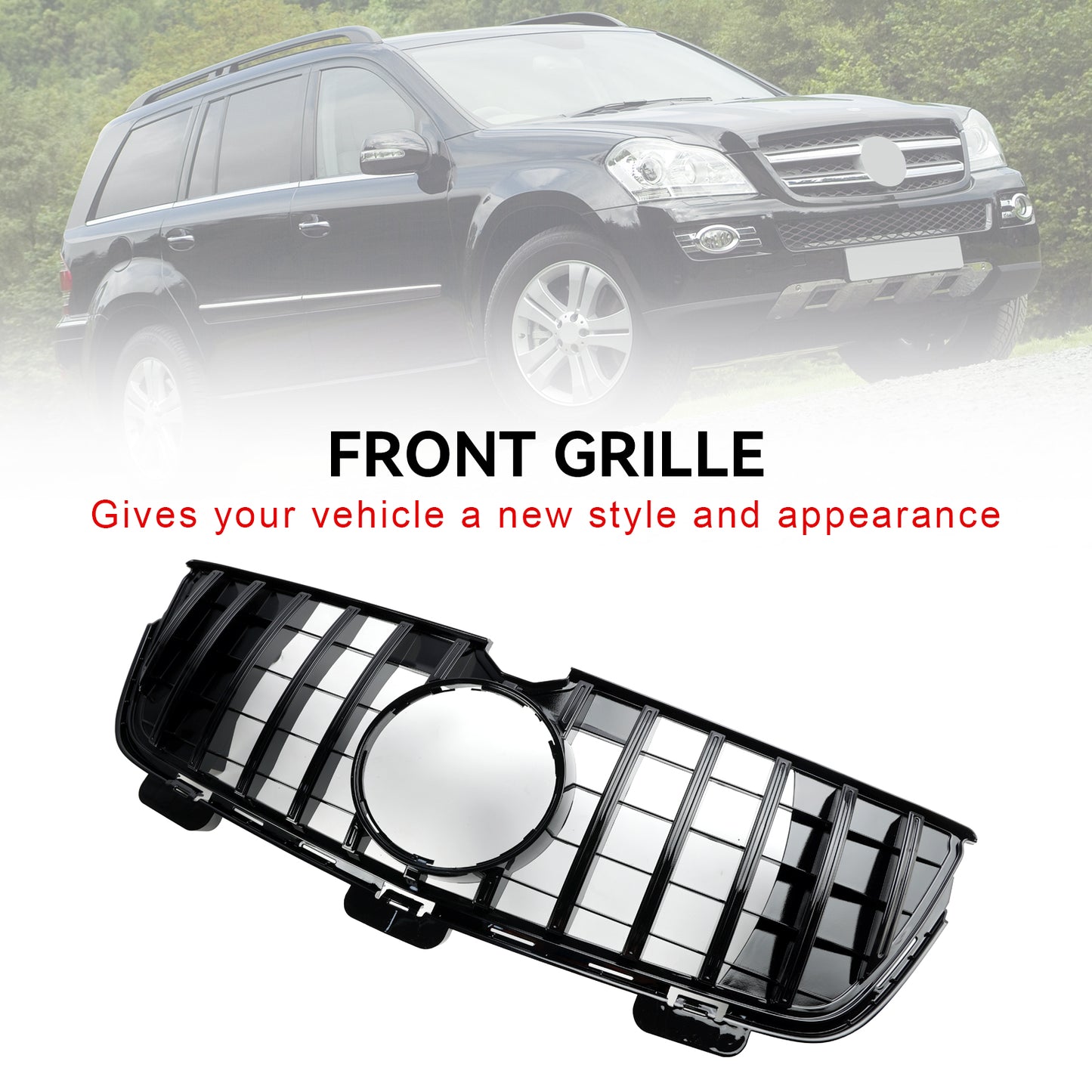 Griglia paraurti anteriore Mercedes-Benz GL X164 GL450 GL500 2010-2012, cromata