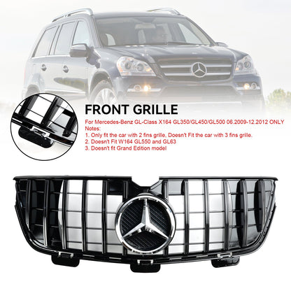 Griglia paraurti anteriore Mercedes-Benz GL X164 GL450 GL500 2010-2012, cromata