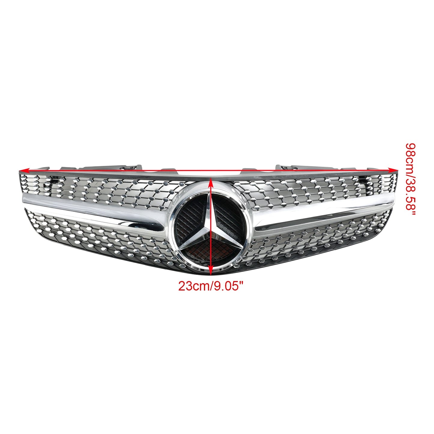 Griglia superiore paraurti anteriore Mercedes Benz SL-Class R230 SL550 SL600 2009-2012