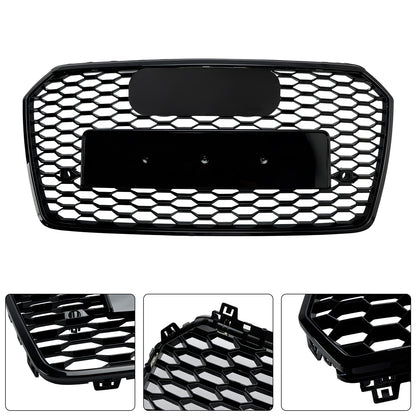 Griglia paraurti anteriore a nido d'ape Audi A7 C7 S7 RS7 Style 2016-2018, nera