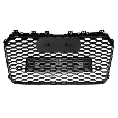 Griglia paraurti anteriore a nido d'ape Audi A7 C7 S7 RS7 Style 2016-2018, nera