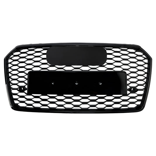 Griglia paraurti anteriore a nido d'ape Audi A7 C7 S7 RS7 Style 2016-2018, nera