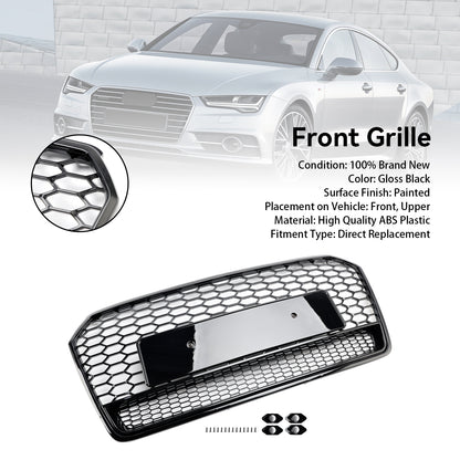 Audi A7 C7 S7 RS7 2016-2018 Griglia paraurti anteriore stile nido d'ape nera