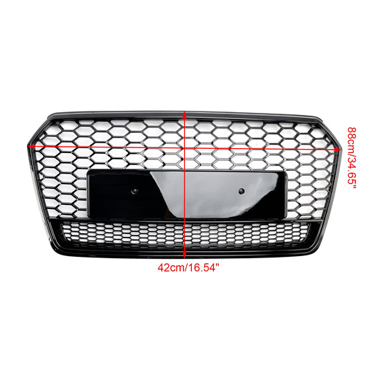 Audi A7 C7 S7 RS7 2016-2018 Griglia paraurti anteriore stile nido d'ape nera