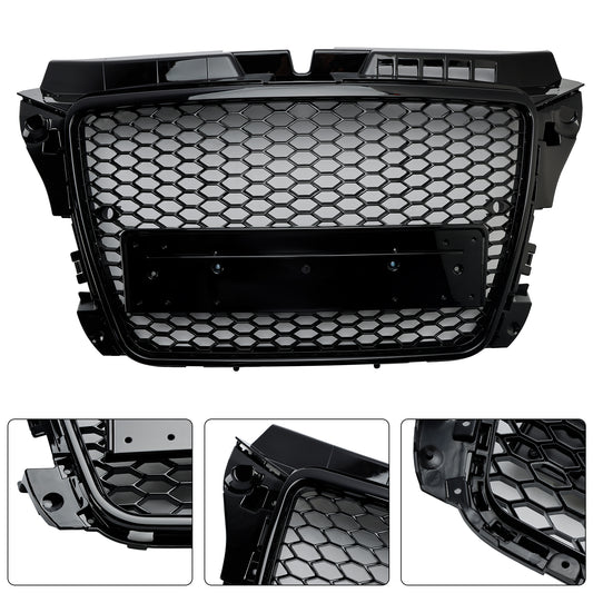 Per 2008-2013 Audi A3 8P RS3 Grill a nido d'ape in stile RS3 per paraurti anteriore