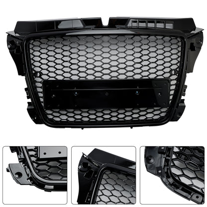 ABS 2008-2013 Audi A3 8P RS3 Grill a nido d'ape in stile RS3 per paraurti anteriore