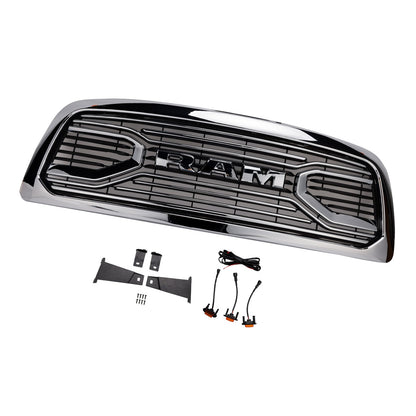 Griglia paraurti anteriore cromata con luce a LED per Dodge Ram 1500 2009-2012