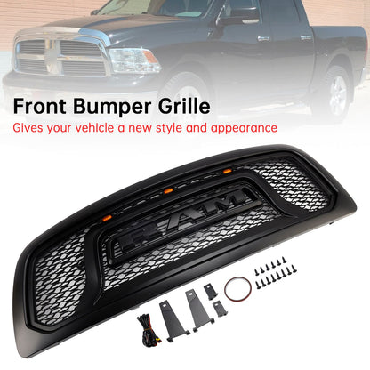 Griglia paraurti anteriore nera con luce a LED per Dodge Ram 1500 2009-2012