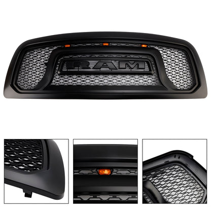 Griglia paraurti anteriore nera con luce a LED per Dodge Ram 1500 2009-2012