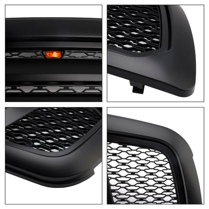 Griglia paraurti anteriore nera con luce a LED per Dodge Ram 1500 2009-2012