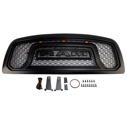 Griglia paraurti anteriore nera con luce a LED per Dodge Ram 1500 2009-2012