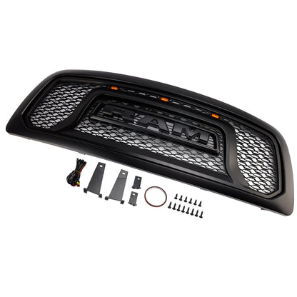 Griglia paraurti anteriore nera con luce a LED per Dodge Ram 1500 2009-2012