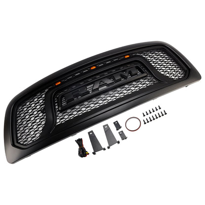 Griglia paraurti anteriore nera con luce a LED per Dodge Ram 1500 2009-2012