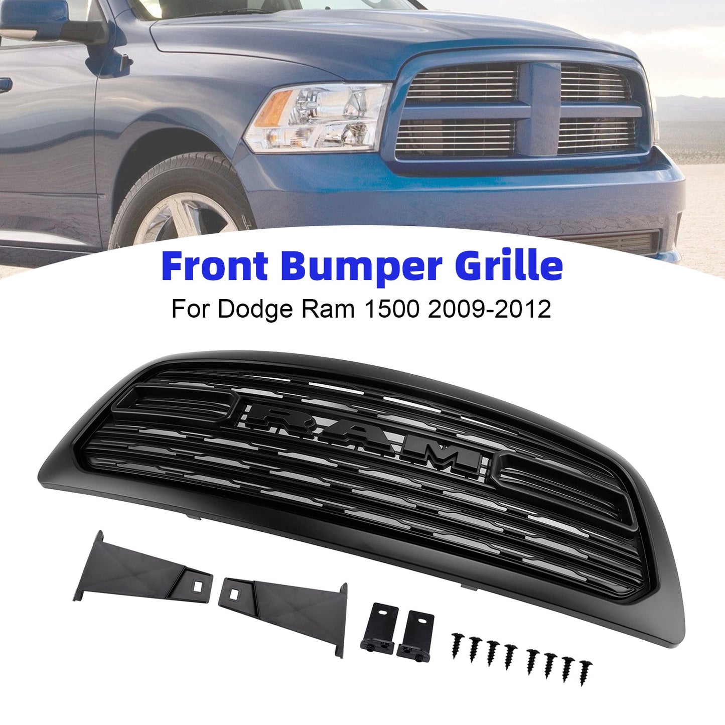 Griglia paraurti anteriore stile LTD Dodge Ram 1500 con luce a LED 2009-2012