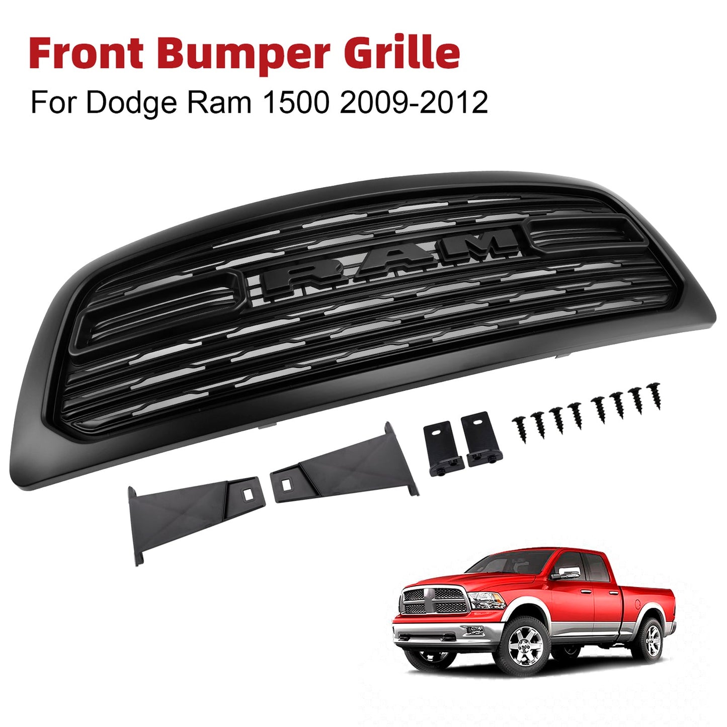 Griglia paraurti anteriore stile LTD Dodge Ram 1500 con luce a LED 2009-2012