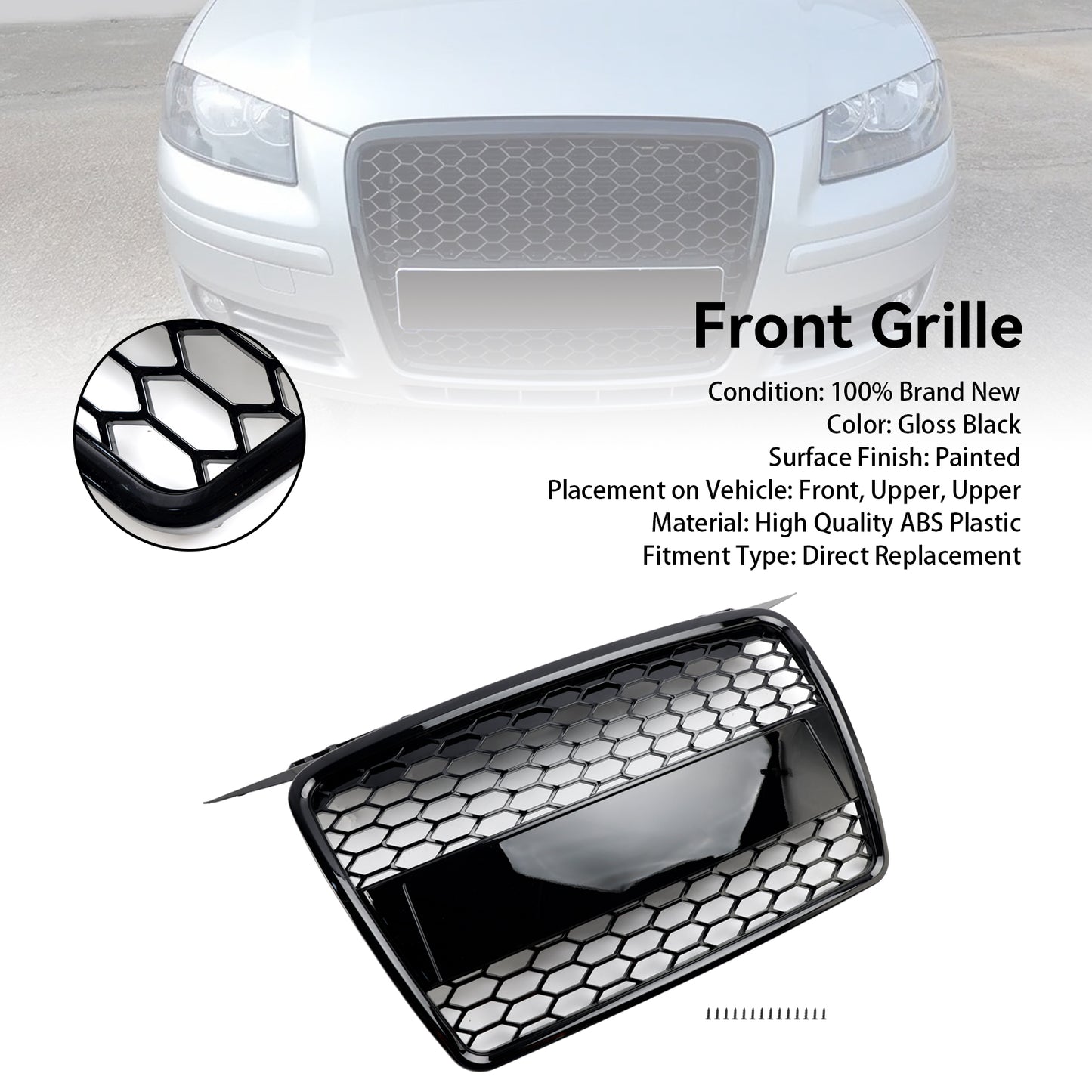 2004-2008 Audi A3 8P RS3 Grilla per paraurti anteriore in stile 8P4853651A