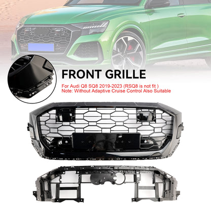 Griglia anteriore a nido d'ape nera lucida Audi Q8/SQ8 RSQ8 Style 2019-2023