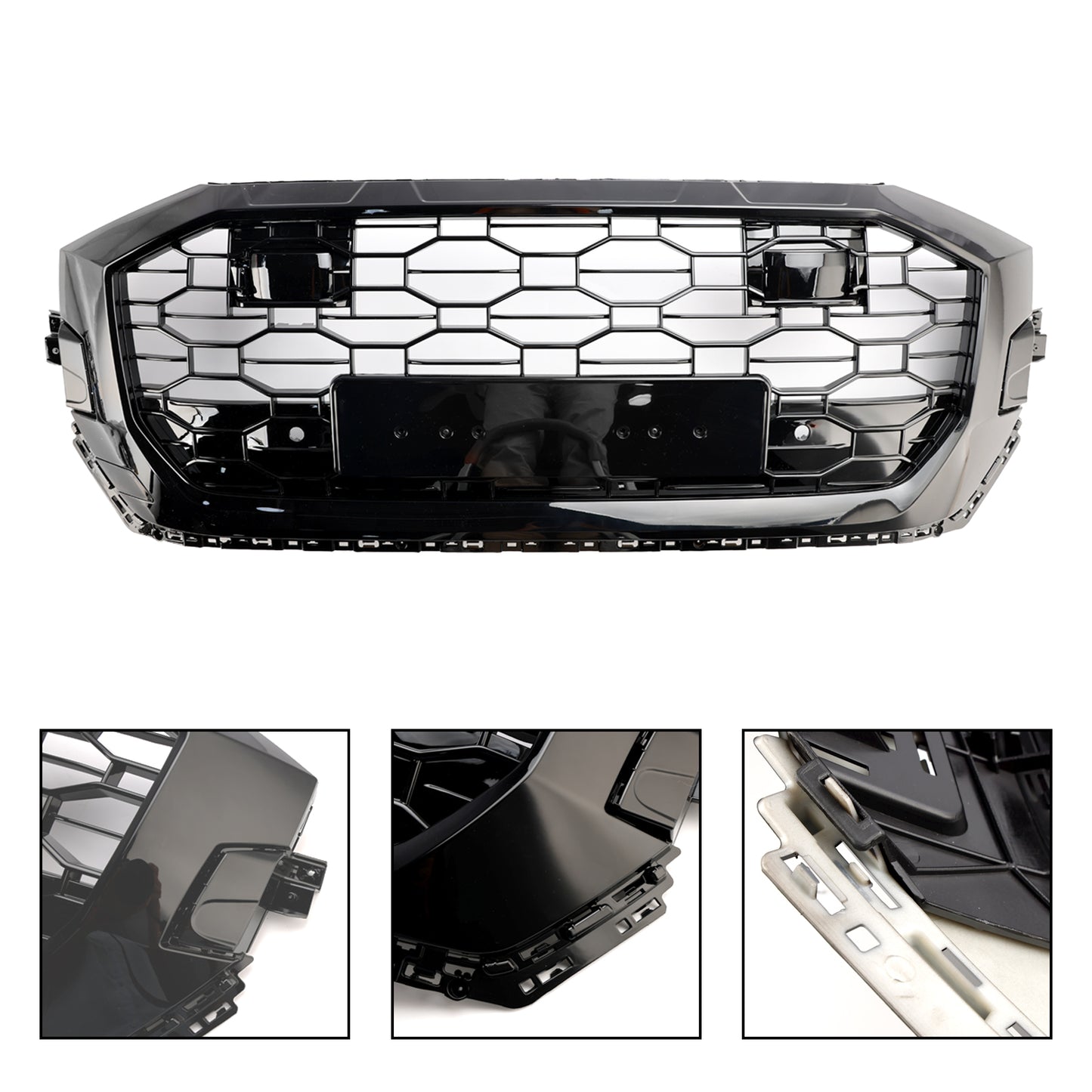 2019-2023 Audi Q8/SQ8 Griglia Anteriore Nido d’Ape Nera Lucida RSQ8 Style