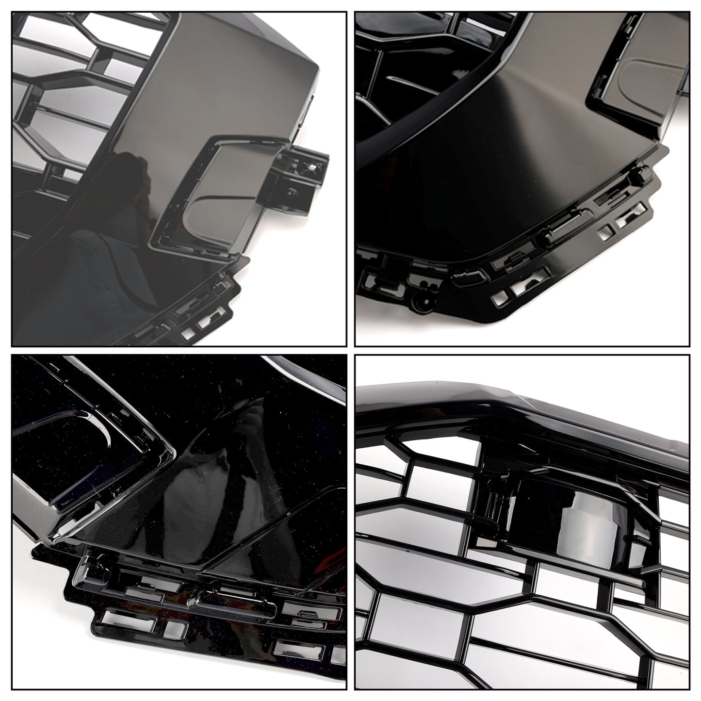 Griglia anteriore a nido d'ape nera lucida Audi Q8/SQ8 RSQ8 Style 2019-2023