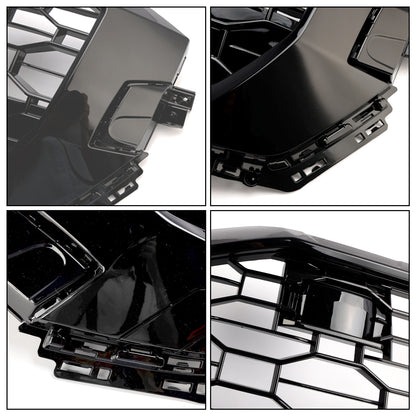 Griglia anteriore a nido d'ape nera lucida Audi Q8/SQ8 RSQ8 Style 2019-2023