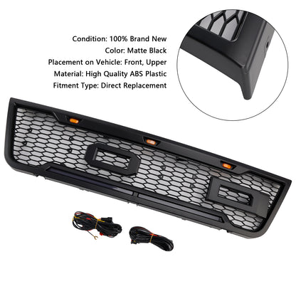 Griglia paraurti anteriore nera a LED per Ford E150 E250 E350 2003-2007