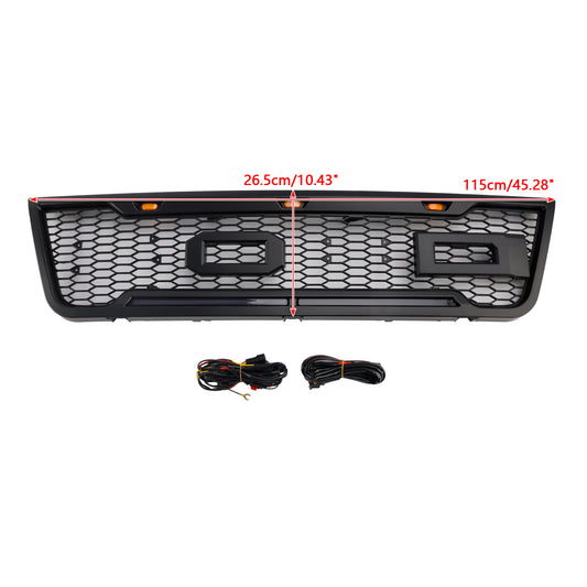 Griglia paraurti anteriore nera a LED per Ford E150 E250 E350 2003-2007