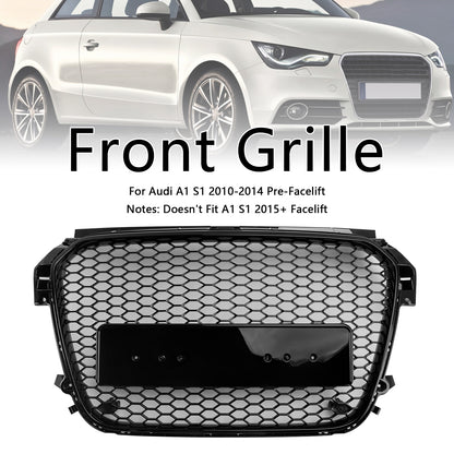 Nero lucido Audi A1 S1 2010-2014 pre-restyling Griglia paraurti anteriore a nido