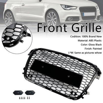 Per Audi A1 S1 pre-facelift 2010-2015 Griglia paraurti anteriore nero lucido