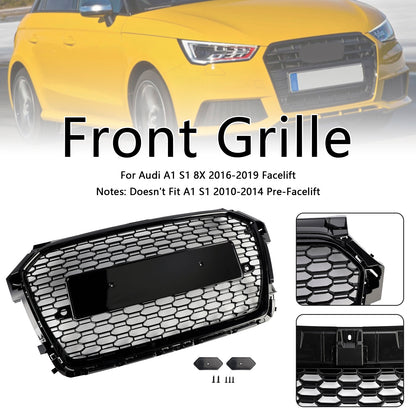 2016-2019 Audi A1 S1 8X Facelift Griglia paraurti a nido d'ape stile RS Nera